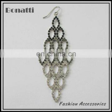 Earrings with crystal rhinestone