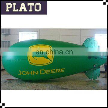 Green Inflatable helium Airship large Inflatable outdoor blimp for sale