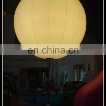 Hot sell inflatable yellow led light tripod balloon, advertising stand balloon for party decoration