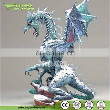 European Magic Fiberglass Dragon Sculpture