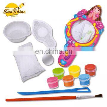 Creative handmade Girly DIY gypsum painting toys--Mirror
