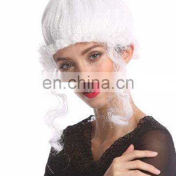 Romantic Baroque Renaissance White Synthetic Party Wigs P-W210