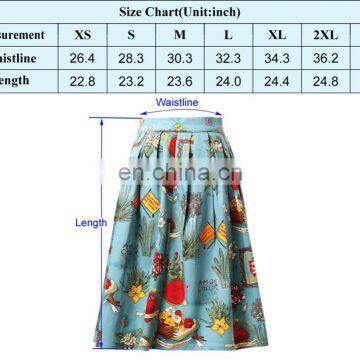 19 Colors ! Grace Karin Cheap Occident Short Retro Vintage Floral Print Cotton Skirt CL6294-3# photo-6
