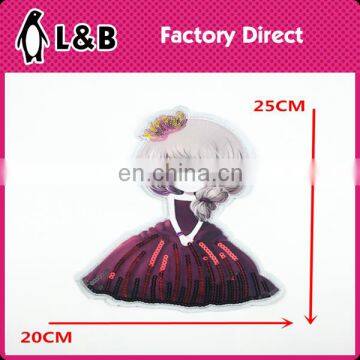2017 wholesale custom patch embroidered with sequins iron patch