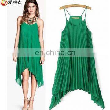New Fashion Chiffon Pure Color Dress Www Sex Ladies Com Pleated Dresses photo-2