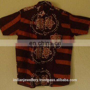 Batik cotton printed shirts manufacturer, batik designer shirts exporter