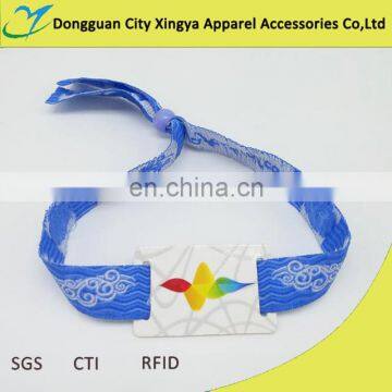 professional factory direct sale custom rfid festival fabric woven wristbands