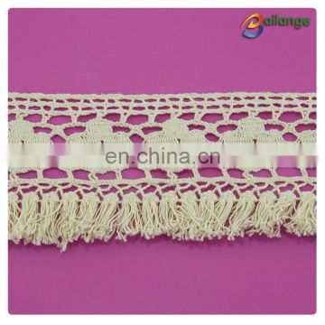 Guangzhou flower pattern cloth trims 100% cotton vintage white lace in dress