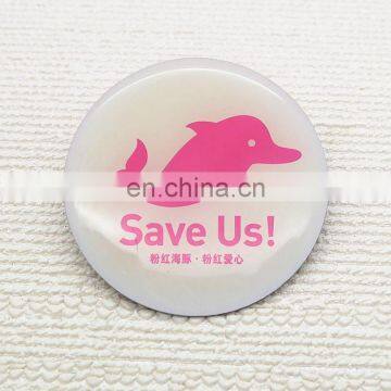 Custom offset printing nickel plating lapel pin badge with dolphin image