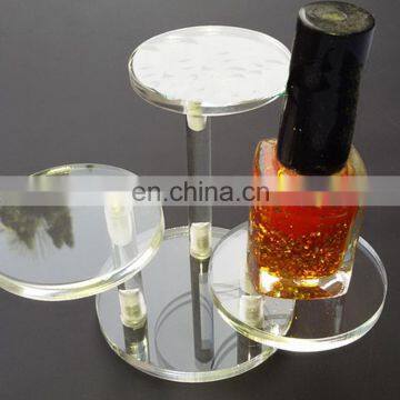 High profile acrylic plastic plexiglass fine circular platform on three floors