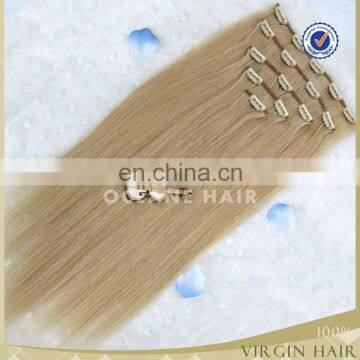 Natural Cheap 100% Human Hair Virgin 200 Grams Clip in Hair Extensions photo-2