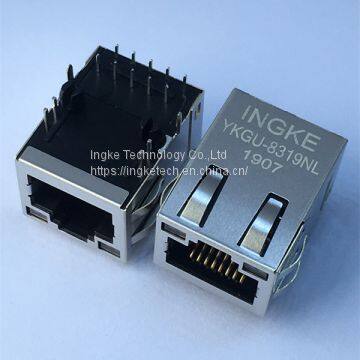 Ingke YKGU-8319NL 100% cross 7499111447 Gigabit Through Hole RJ45 Magnetic Jack Connectors