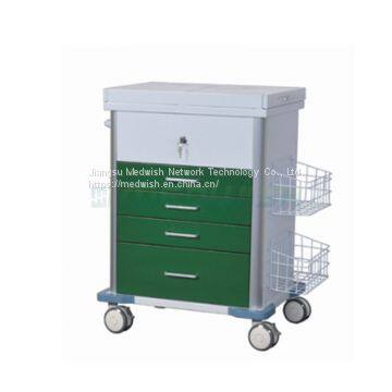 AG-GS008 Storage Nursing Medical Hospital Trolley Price With Central Locking