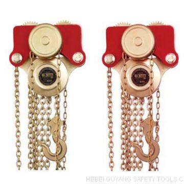 Non-Sparking Manual Lifting Chain Hoist,CAP 2 TON,Copper Beryllium ATEX FM Certificate photo-4