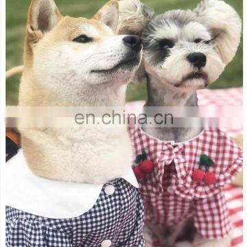 Dog Plaid Shirt Pet Clothes Summer Thin Dog Clothing Pomeranian Corgi Schnauzer Pet Clothing photo-4