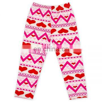 2019 Valentine's Heart Printing Baby Leggings Wholesale Kids Leggings Custom Leggings