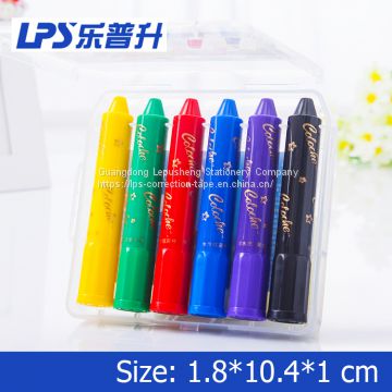 (6 colors/box) Students Painting Material Jumbo Crayons Watercolor Washable Gouache Painting Water-soluble Crayons