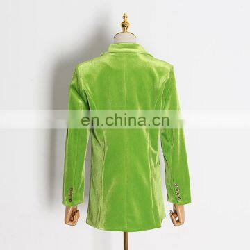 TWOTWINSTYLE Elegant Notched Long Sleeve Pocket Women's Blazer photo-3