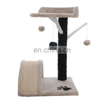 Custom Wooden Cat Climbing Tree Cute Small Cat Tower Tree photo-2