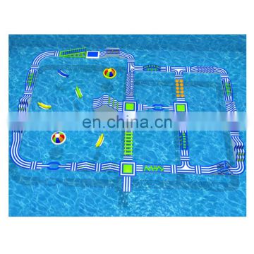 45*32m Water Park Equipment Cheap Inflatable Water Park For Aqua Adventure Park