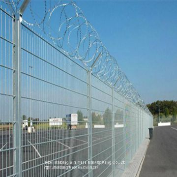 358 High Security Anti Climb/Chain Link Airport Fence with Razor Barbed Wire