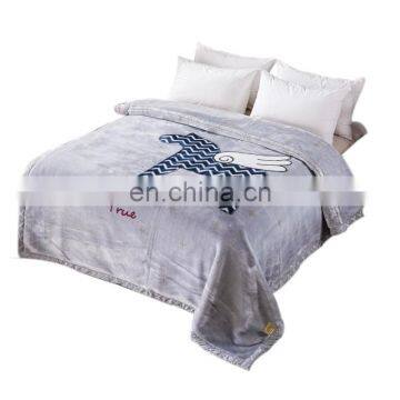 2020 Factory Direct Supply Super Soft Raschel Fabric 2 Layers Thickened Warm Winter Traveling Bedding Sofa Throw Blanket photo-3