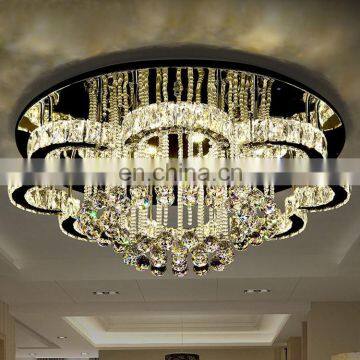 Modern crystal lotus led lamp k9 ceiling lights for dinning rooom