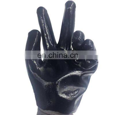Waterproof Black Nitrile Gloves With Fully Dipping photo-5