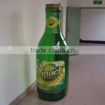 custom giant green trentsparent pvc inflatable advertising bottle shape