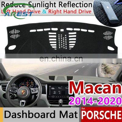 for Porsche Macan 2014~2020 Turbo GTS S Anti-Slip Anti-UV Mat Dashboard Cover Pad Shade Dashmat Protect Carpet Accessories 2018