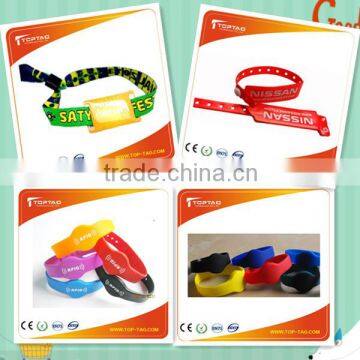 Logo Printed Soft PVC Rfid Wristband / Bracelet for Baby Care