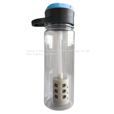 99.9% Virus Removal BPA Free Plastic Personal Sport Bottle Water Filter