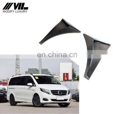 B Style V Class Dry Carbon Fiber Side Air Vent for Mercedes Benz V220D V250 2016-2018