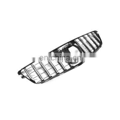 Silver W204 GTR Front Grille for Mercedes Benz C180 C200 C250 C300 C350 Sport Sedan 07-13