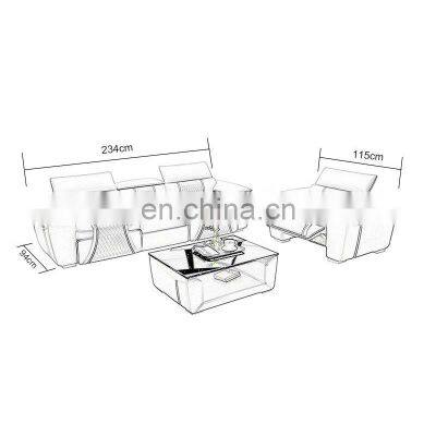 G8048D 1+2+3 Sofa Customized Color Leather Living Room Sofa Set