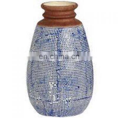 enamel flower vase