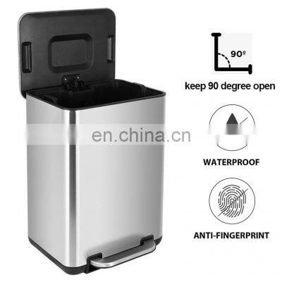 New Fashion Home Basic 12 Liters Metal Trash Can Compactor Hanging Kitchen Trash Can for Household Office photo-3