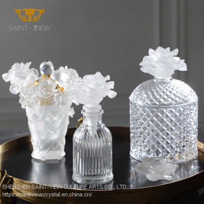 Brand Crystal Fancy Incense Burner Set Middle East Hari Raya Bakhoor Burner Tray Portable photo-5