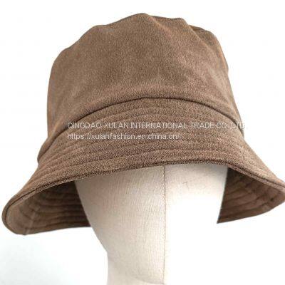Men's and Women's Fashion Genuine Sheepskin Leather With Print Bucket Hat