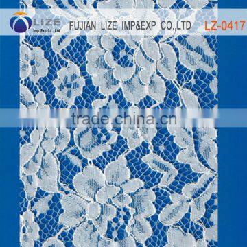 The fashionable African french polyester lace fabric african style , guipure embroidery lace fabric , polyester lace fab LZ-0417