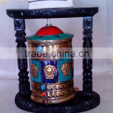 Single Wooden Prayer Wheels