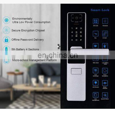 6063GB Aluminum Smart Door Lock With Barcode Scanner, Digital Password Touch Screen Door Lock, IC Card Door Locks photo-5