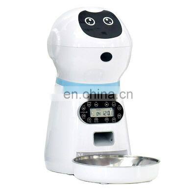 Automatic pet feeder timing quantitative intelligent dog feeding machine visual voice stainless steel cat feeding machine