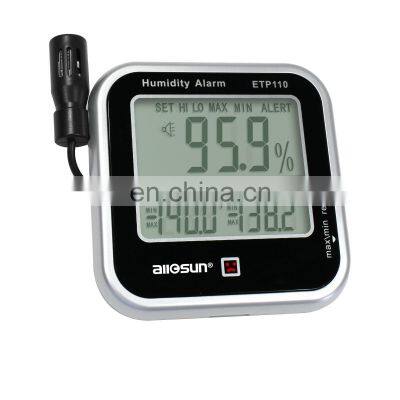ALLOSUN ETP110A Digital Thermo-Hygrometer With Temperature Alarm & Remote Probe/Humidity Monitor/Dew-Point Meter photo-3