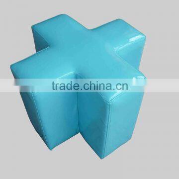 Leather Colorful Candy Feet Stool Wood Frame Stool photo-3