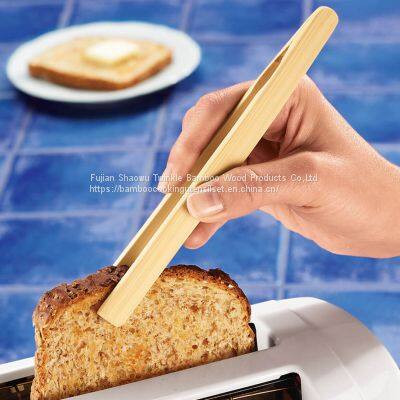 Bamboo bread tongs /wholesale toaster tweezers Quality China Twinkle Bamboo Manufacturer