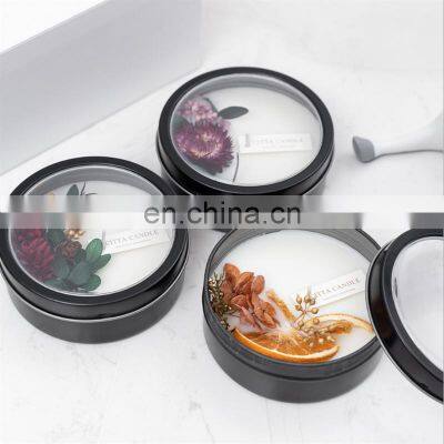 2021 Hot Selling Trending Products Private Label Wedding Dried Flower Candles Christmas Decoration Scented Candle