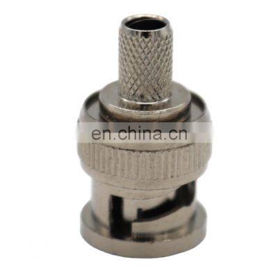 BNC Male Crimp Connector/CCTV plug connector crimp for RG58 RG59 RG6 cable