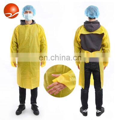 Disposable Waterproof CPE Plastic Gown Isolation Gown with Thumb Loop Protective Clothing OEM ODM Price