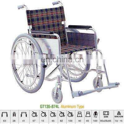 Greetmed New Design Economic Outdoor Light Mobile Disabled Foldable Wheelchair Rehabilitation Therapy Supplies ISO13485/CE Greetmed 10pcs photo-5